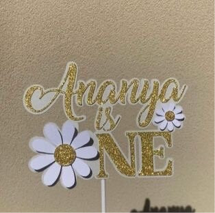 1st Birthday Daisy Cake Topper