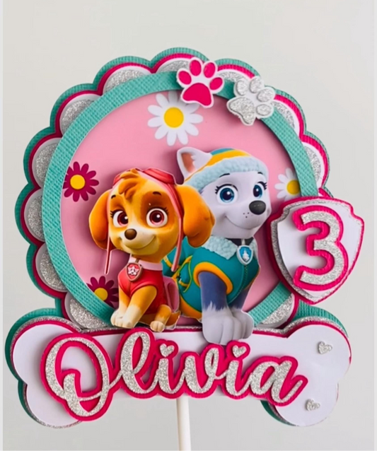 Paw patrol cake topper