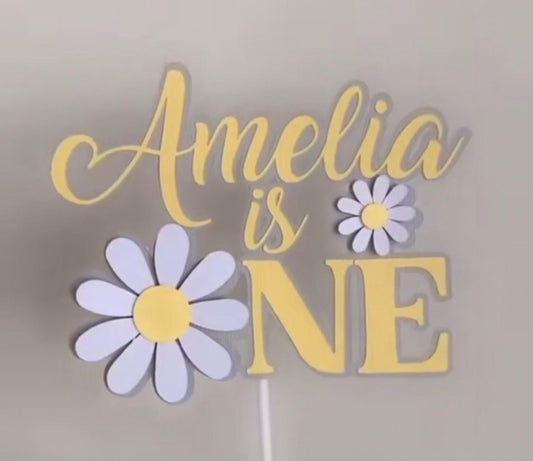 1st Birthday Daisy Cake Topper