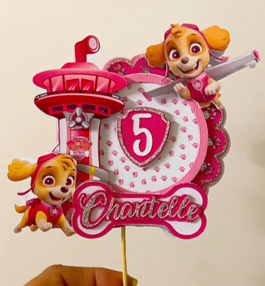 Customised Skye 3D cake topper