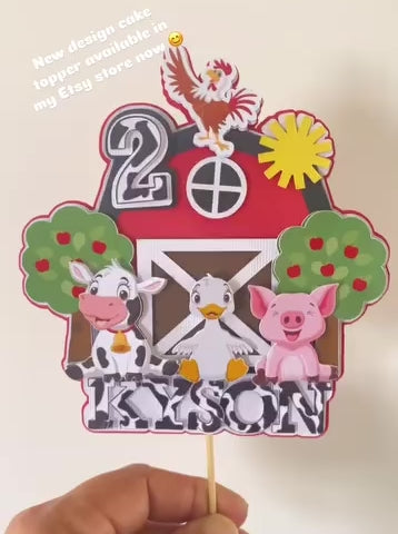 Farmyard Cake Topper